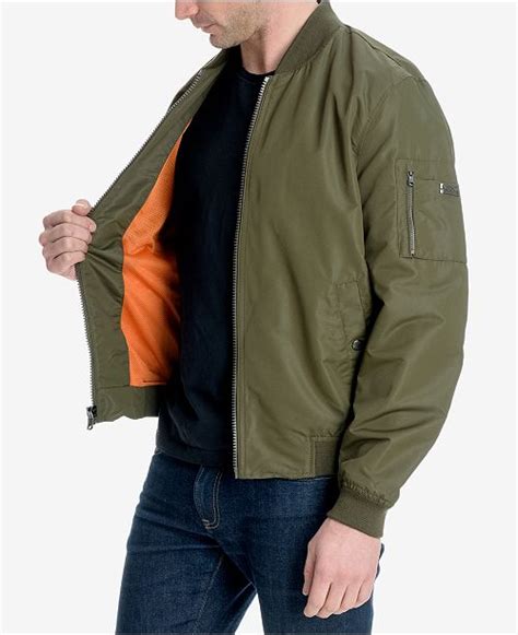 michael kors men's bomber jacket olive macy's|Michael Kors bomber jackets.